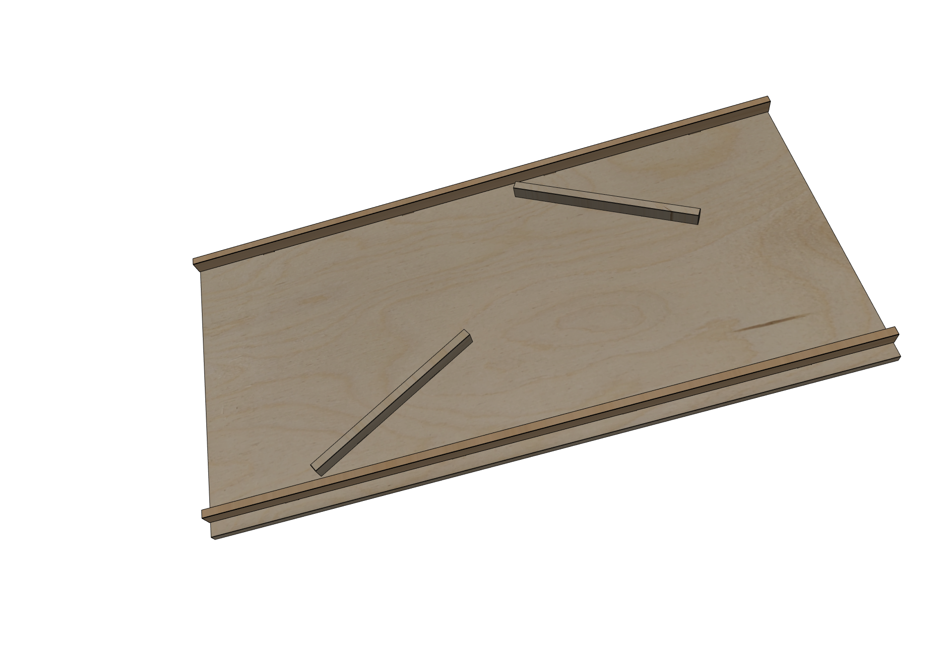 Houten knikkerbaan met asymmetrisch hekjes - Afbeelding 3
