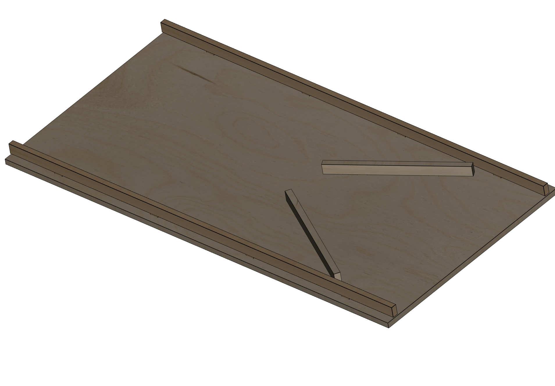 Houten knikkerbaan met symmetrisch hekjes - Afbeelding 5
